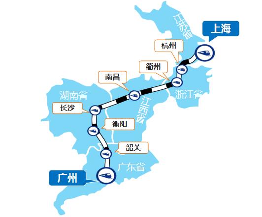 上?！獜V州線高鐵列車廣告